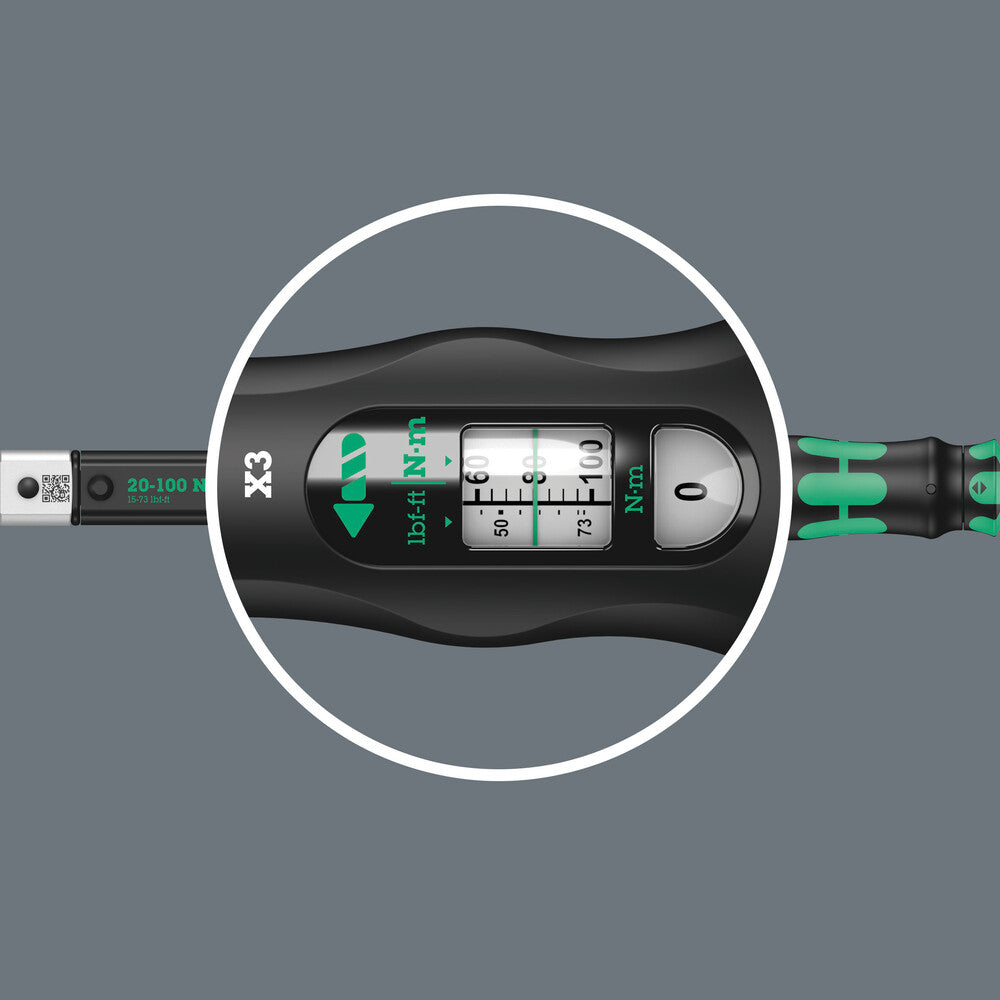 Wera Click-Torque X 3 readable scale