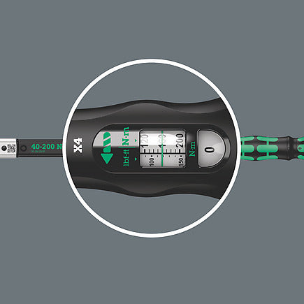 Wera Click-Torque X4 Torque Wrench, 40-200 Nm, 14x18mm Interchangeable