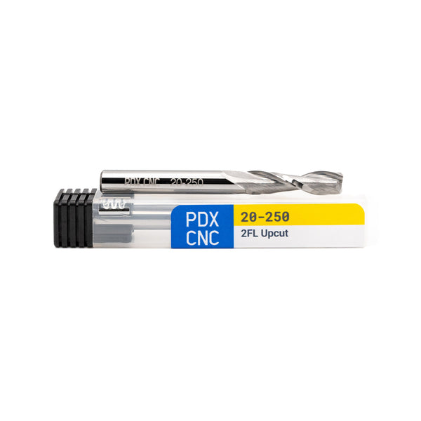 20-250 – 1/4 x 1" - Upcut Spiral 2 Flute Carbide End Mill