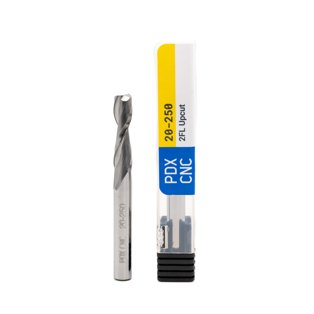 20-250 – 1/4 x 1" - Upcut Spiral 2 Flute Carbide End Mill