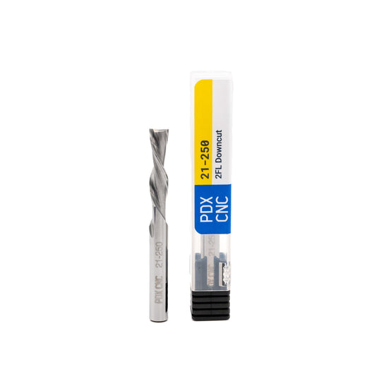21-250 – 1/4 x 1" - Downcut Spiral 2 Flute Carbide End Mill