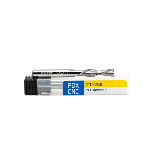 21-250 – 1/4 x 1" - Downcut Spiral 2 Flute Carbide End Mill