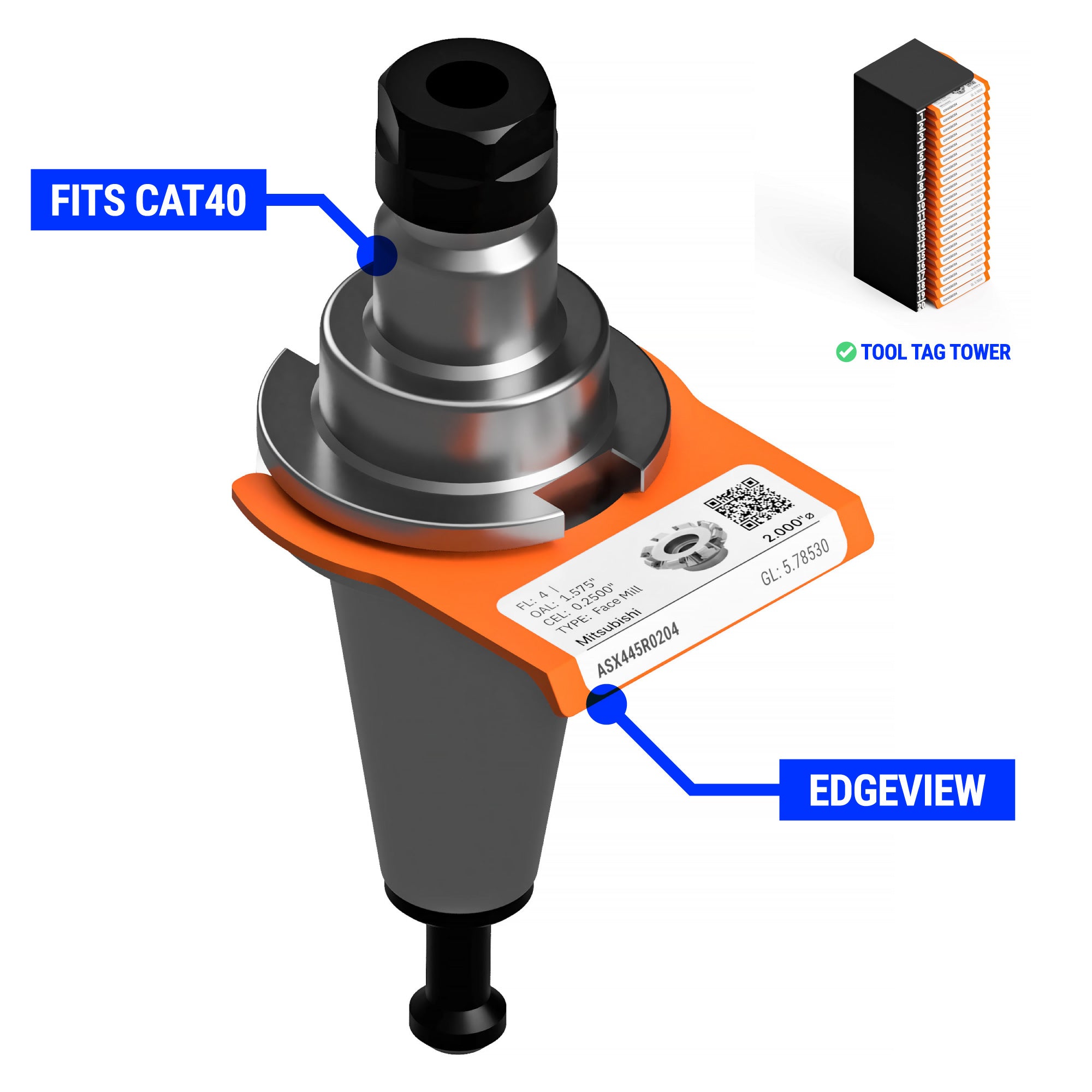 Tool Tags CAT40 / HSK63A / HSK63F - Edgeview – PDX CNC