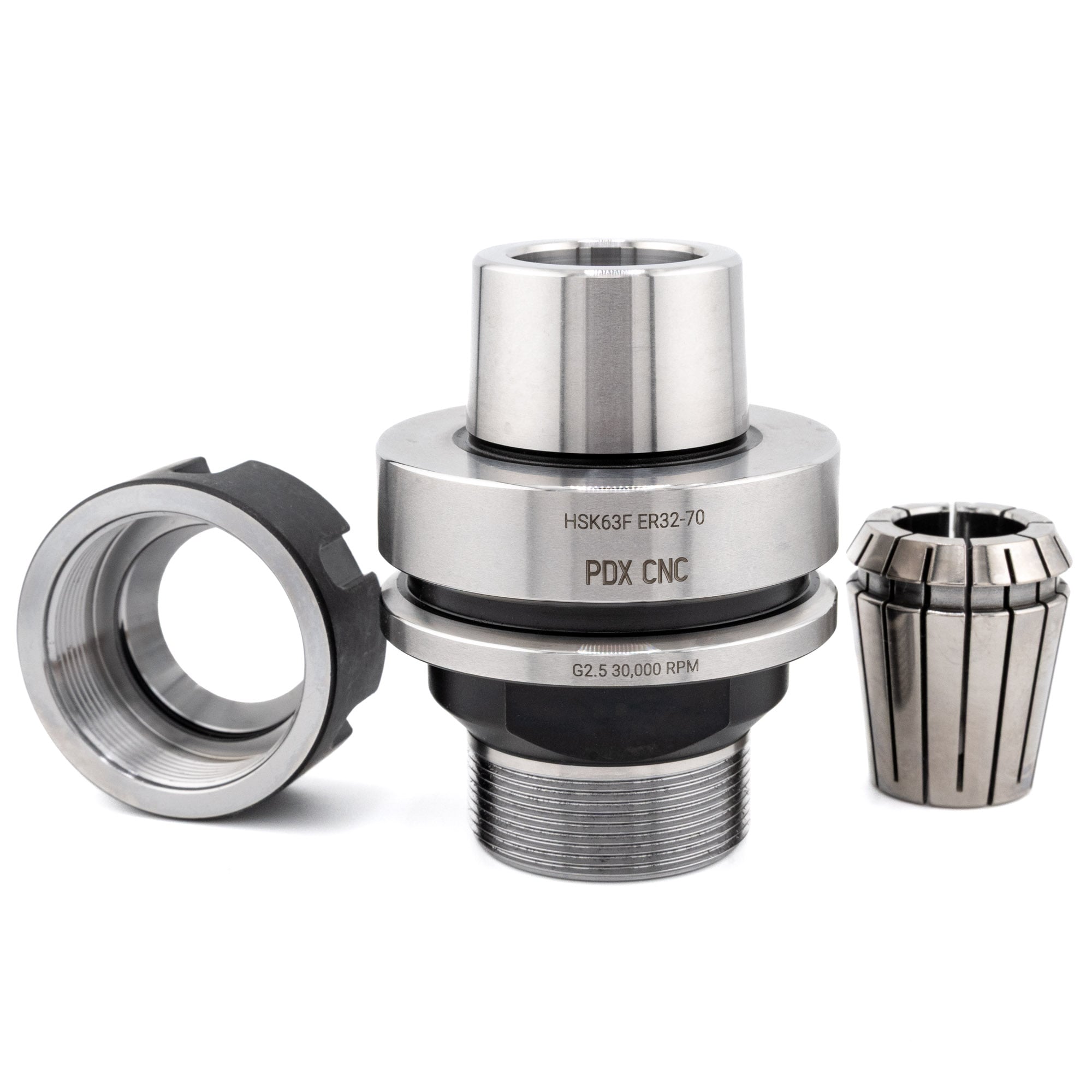 PDX CNC HSK63F 70mm ER32 tool holder