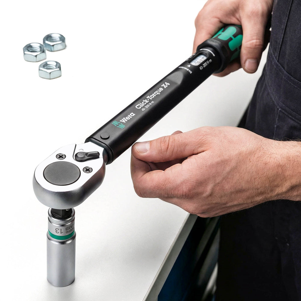 Wera Click-Torque X4 Torque Wrench, 40-200 Nm, 14x18mm Interchangeable